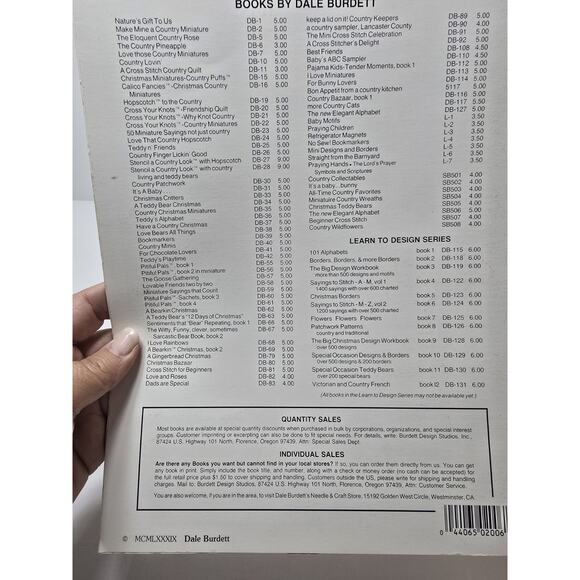 Dale Burdett Straight from the Barnyard Cross Stitch Leaflet Pattern Farm Cow - Picture 2 of 2